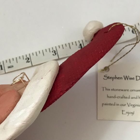 Santa Christmas Ornament Stephen Wise Design Hand-Crafted - Picture 8 of 11